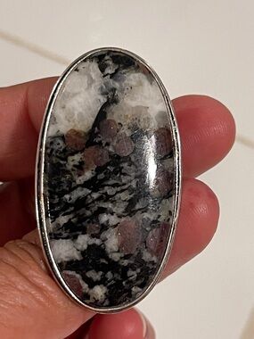 Sterling Silver Oval Natural Fine Ruby Fall Gem Statement Ring Sz 10 Jewelry